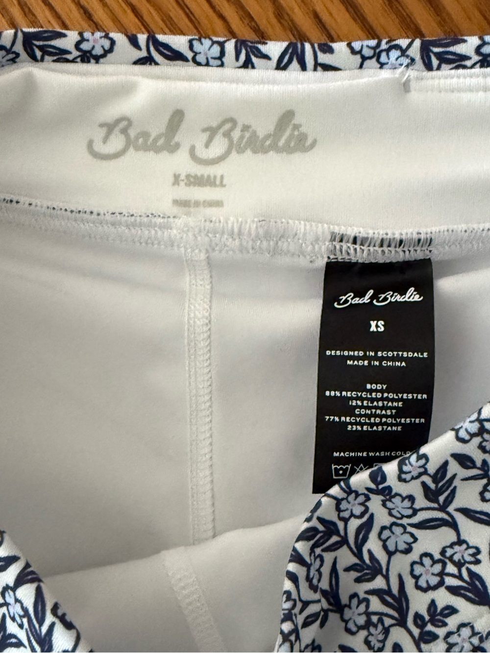 BAD BIRDIE Exec Skort - Blue Floral Print - Picture 5 of 7